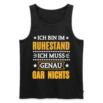 Retraité Retraité - Débardeur bio Premium Homme - noir - Devant - Michal (187cm)