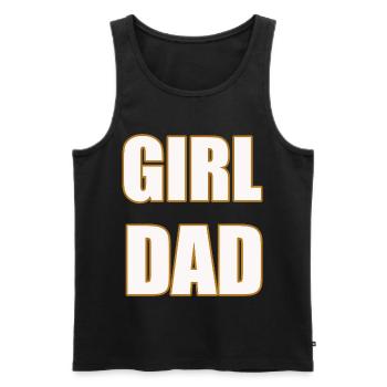 Papa fille Fier Père de Filles Chemise - Débardeur bio Premium Homme - noir - Devant - Michal (187cm)