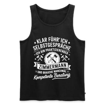Zimmermann Zimmerer Zimmerleute - Männer Premium Bio Tank Top - Schwarz - Vorne - AI Model Male 178 light (178cm)