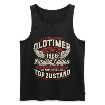  1966 Oldtimer 60. Geburtstag Geschenk Retro - Männer Premium Bio Tank Top - Schwarz - Vorne - AI Model Male 178 light (178cm)