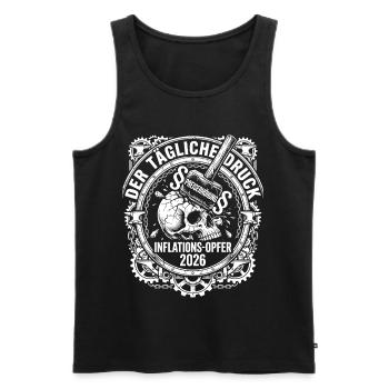 Der Tägliche Druck, Inflations-Opfer 2026 - Männer Premium Bio Tank Top - Schwarz - Vorne - Michal (187cm)