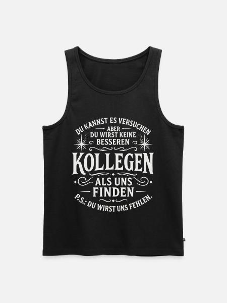 Abschiedsgeschenk Kollegen Jobwechsel - Männer Premium Bio Tank Top - Schwarz