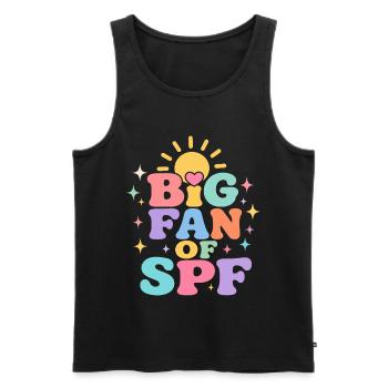 SPF Sonnenschutz Fan Sommer Sonne - Männer Premium Bio Tank Top - Schwarz - Vorne - AI Model Male 178 light (178cm)
