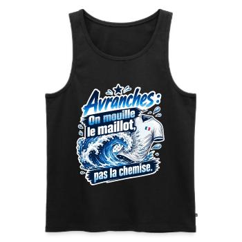 Avranches Maillot Mouillé - Männer Premium Bio Tank Top - Schwarz - Vorne - AI Model Male 178 light (178cm)