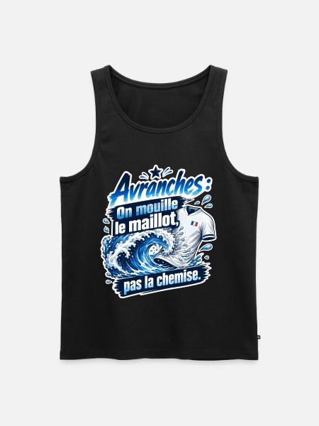 Avranches Maillot Mouillé - Männer Premium Bio Tank Top - Schwarz