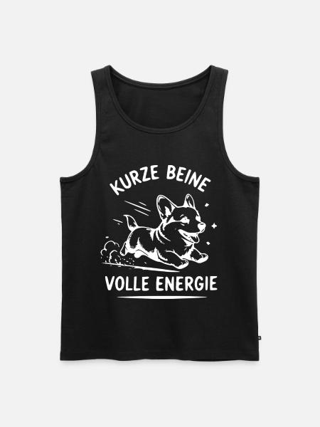 Kurze Beine, volle Energie - Männer Premium Bio Tank Top - Schwarz