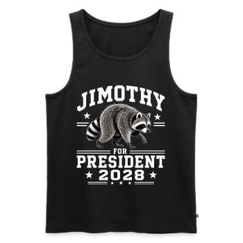 Jimothy as President 2028 - Men's Premium Organic Tank Top - black - Front - Michal (187cm)