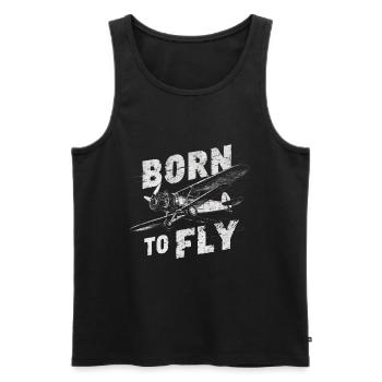 Born To Fly - Männer Premium Bio Tank Top - Schwarz - Vorne - Michal (187cm)