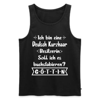 Deutsch Kurzhaar - Deutsch Kurzhaar - Männer Premium Bio Tank Top - Schwarz - Vorne - AI Model Male 178 light (178cm)