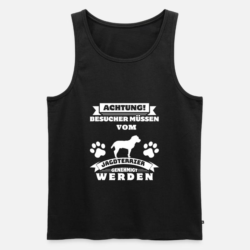 Jagdterrier - Männer Premium Bio Tank Top - Schwarz