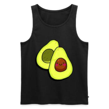 Avocados Advokado Avokado Lustig witzig Vegi Vegan - Männer Premium Bio Tank Top - Schwarz - Vorne - AI Model Male 178 light (178cm)
