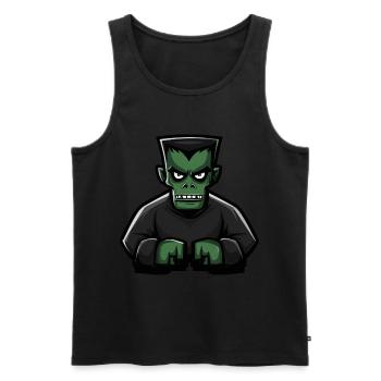 Bande dessinée zombie Halloween - Débardeur bio Premium Homme - noir - Devant - AI Model Male 178 light (178cm)