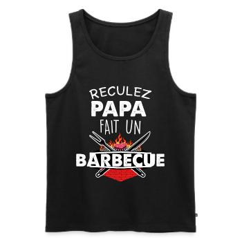 Papa et Barbecue Humour Grillade - Débardeur bio Premium Homme - noir - Devant - Michal (187cm)