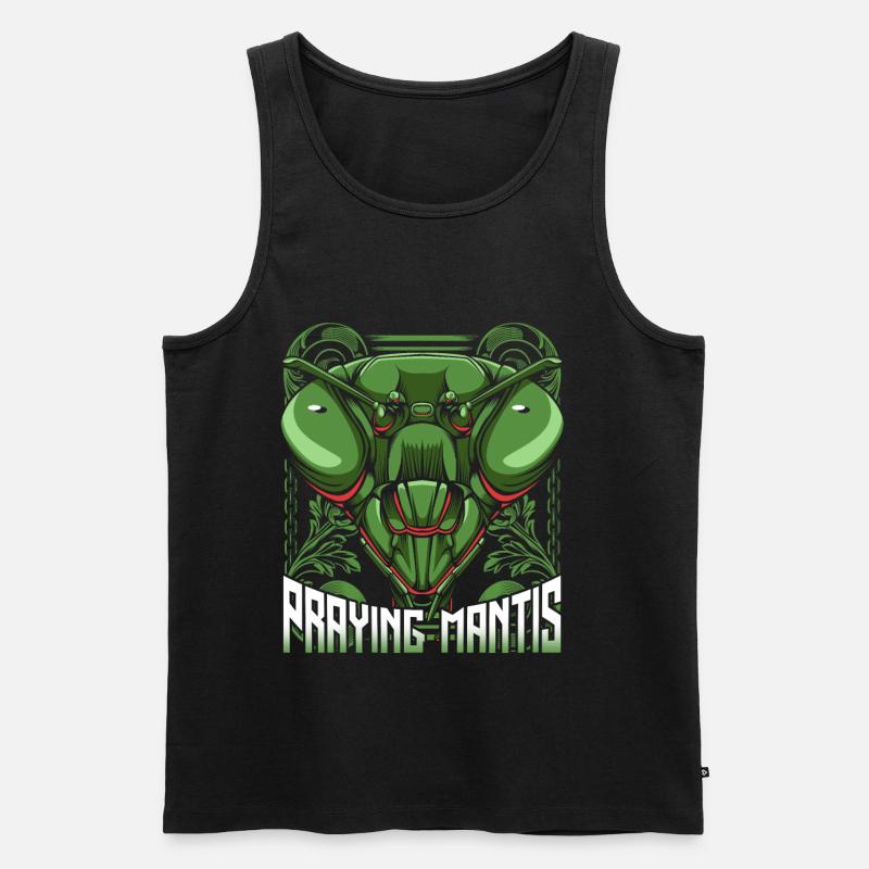 Gottesanbeterin - Männer Premium Bio Tank Top - Schwarz
