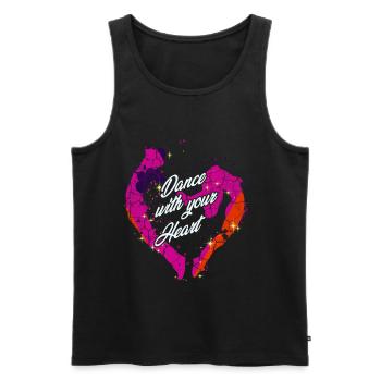 dance - Men's Premium Organic Tank Top - black - Front - AI Model Male 178 light (178cm)