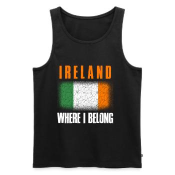 Irlande - Débardeur bio Premium Homme - noir - Devant - Michal (187cm)