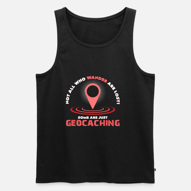 Geocaching - Männer Premium Bio Tank Top - Schwarz
