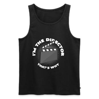 theatre - Men's Premium Organic Tank Top - black - Front - Michal (187cm)