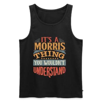C’est une chose Morris que vous ne comprendriez pas - - Débardeur bio Premium Homme - noir - Devant - AI Model Male 178 light (178cm)