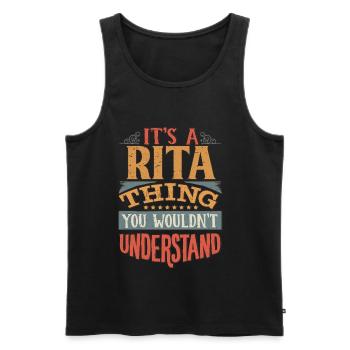 Es ist eine Rita-Sache, die Sie nicht verstehen würden - Rita - Männer Premium Bio Tank Top - Schwarz - Vorne - AI Model Male 178 light (178cm)