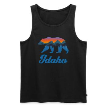 Vintage Idaho Power Bear Wald Grizzly stolz im Fre - Männer Premium Bio Tank Top - Schwarz - Vorne - AI Model Male 178 light (178cm)