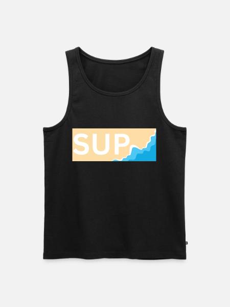 SUP sandy shore - Men's Premium Organic Tank Top - black