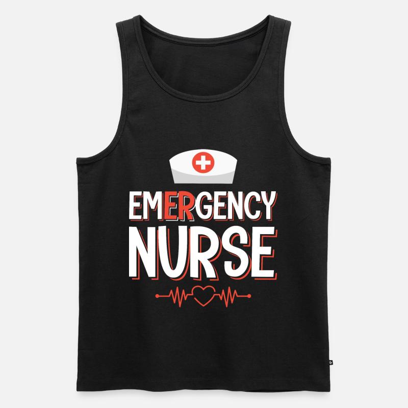 Nurse Krankenschwester - Männer Premium Bio Tank Top - Schwarz
