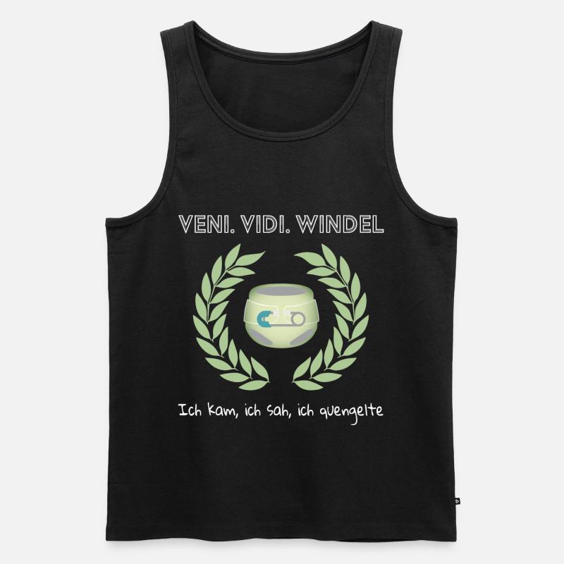 Veni. Vidi. Windel - Männer Premium Bio Tank Top - Schwarz