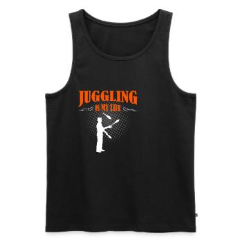 Juggling Is My Life - Débardeur bio Premium Homme - noir - Devant - Michal (187cm)