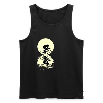 Chemise de lune cycling - Débardeur bio Premium Homme - noir - Devant - Michal (187cm)