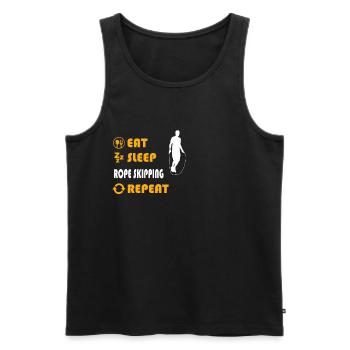 Rope Skipping - present for men and women - Männer Premium Bio Tank Top - Schwarz - Vorne - AI Model Male 178 light (178cm)