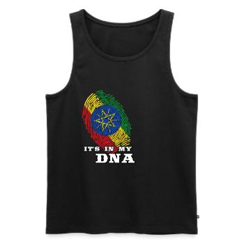 Ethiopia - It's in my DNA - Men's Premium Organic Tank Top - black - Front - AI Model Male 178 light (178cm)