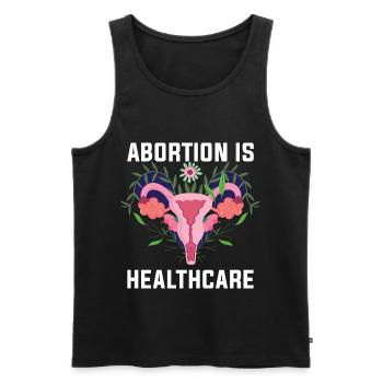 Feminismus Feminist Feministin Pro Abtreibung - Männer Premium Bio Tank Top - Schwarz - Vorne - Michal (187cm)