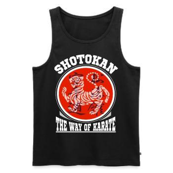 Shotokan der Weg des Karate Design - Männer Premium Bio Tank Top - Schwarz - Vorne - AI Model Male 178 light (178cm)