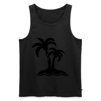 palm island symbol - Men's Premium Organic Tank Top - black - Front - Michal (187cm)