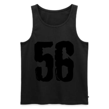 56 Number jersey - Men's Premium Organic Tank Top - black - Front - Michal (187cm)