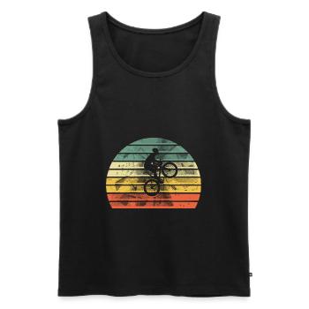Fahrrad Bike Mountainbike MTB Design für Biker - Männer Premium Bio Tank Top - Schwarz - Vorne - AI Model Male 178 light (178cm)