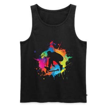 Scooter - Männer Premium Bio Tank Top - Schwarz - Vorne - AI Model Male 178 light (178cm)