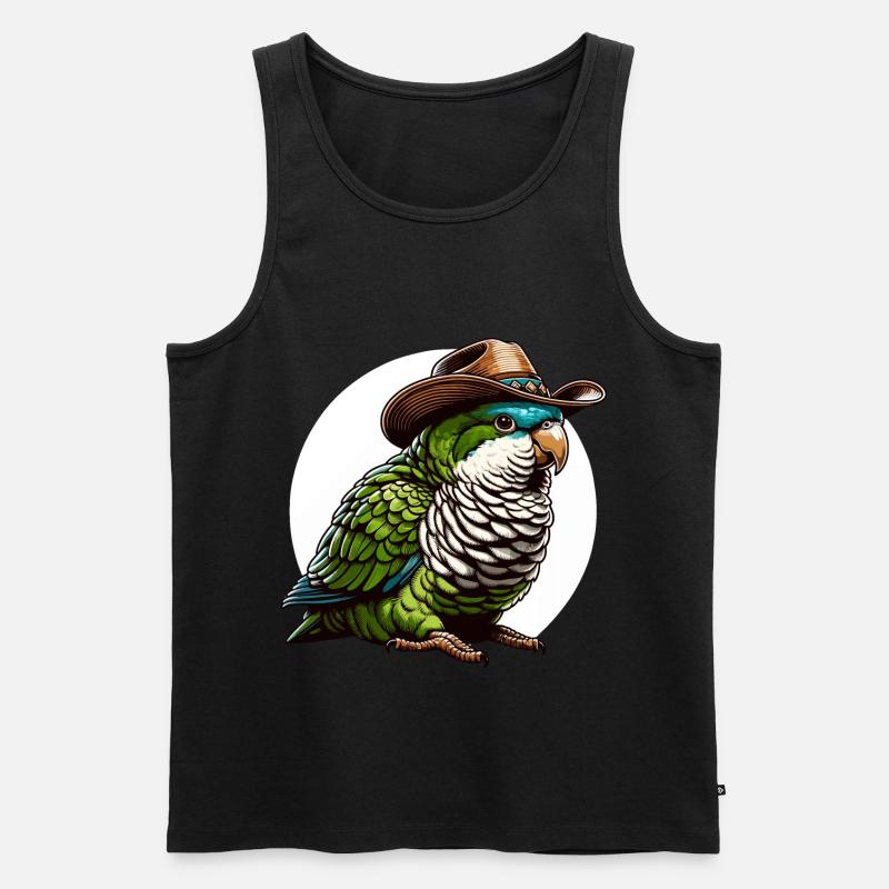 Quäker Papagei Mönch Sittich - Männer Premium Bio Tank Top - Schwarz