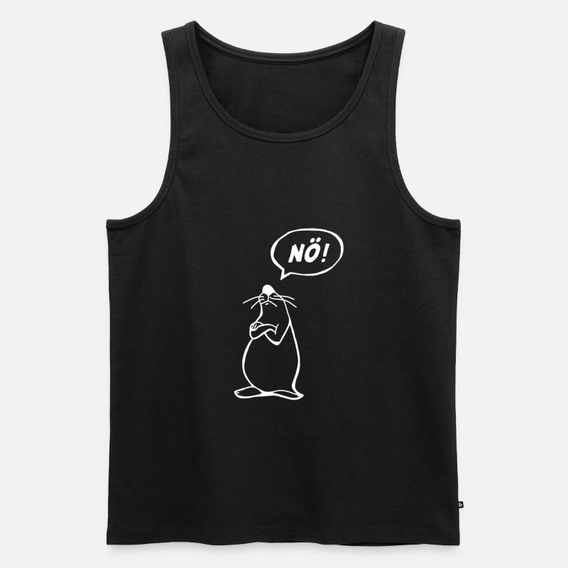 NÖ Maus - Männer Premium Bio Tank Top - Schwarz