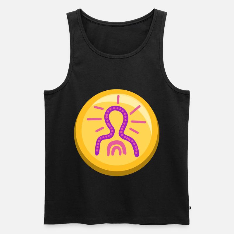 Meditations Sticker Icon Zen - Männer Premium Bio Tank Top - Schwarz