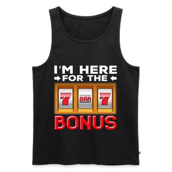 Spielautomat Glücksspiel Lustiger Casino Fan - Männer Premium Bio Tank Top - Schwarz - Vorne - Michal (187cm)