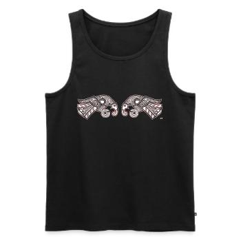 Ravens of the North - Men's Premium Organic Tank Top - black - Front - AI Model Male 178 light (178cm)