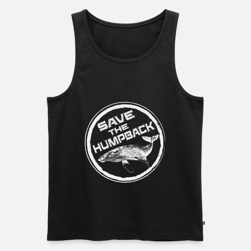 Wale - Whales - Männer Premium Bio Tank Top - Schwarz