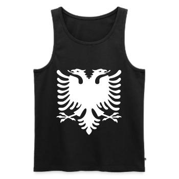Albaner shqiptar - Männer Premium Bio Tank Top - Schwarz - Vorne - AI Model Male 178 light (178cm)