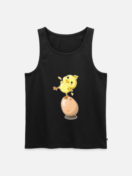 Chick chicken egg - Men's Premium Organic Tank Top - black