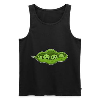 Erbsen Bohnen - Männer Premium Bio Tank Top - Schwarz - Vorne - AI Model Male 178 light (178cm)