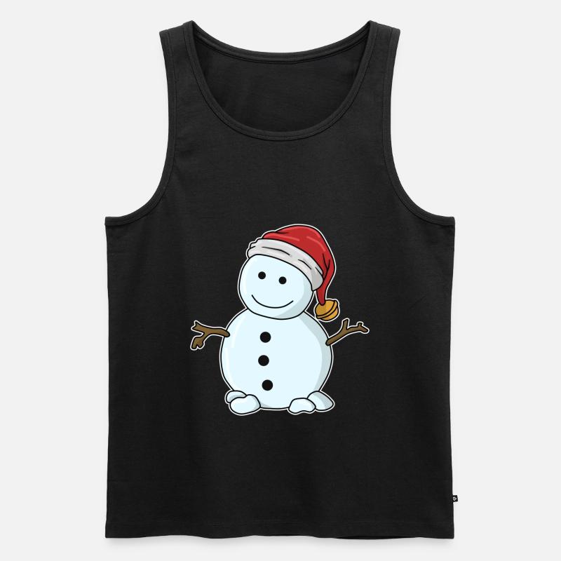 Schneemann ohne Nase - Männer Premium Bio Tank Top - Schwarz
