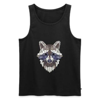 Polygon Art Geometric Raccoon Gift - Men's Premium Organic Tank Top - black - Front - AI Model Male 178 light (178cm)