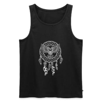 Traumfänger Dreamcatcher mit Eule Geschenk - Männer Premium Bio Tank Top - Schwarz - Vorne - Michal (187cm)